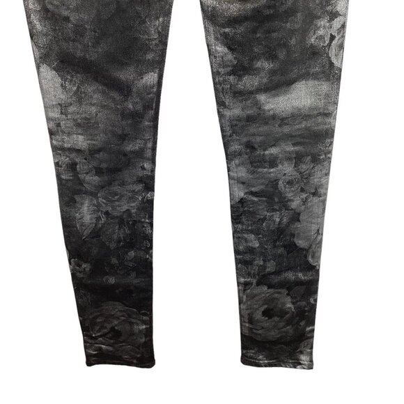 Juicy Couture Women's Skinny‎ Jeans Size 28 Metallic Floral Print Low-Rise - Picture 10 of 11